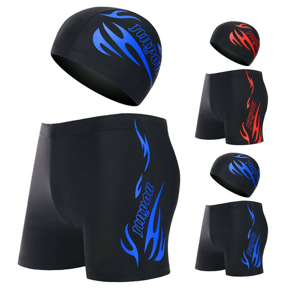 
                  
                    2 Pcs/Set Swimming Trunks Quick Dry Men Shorts Breathable Elastic Swimming Set Great Stitching Swimming Cap for Vacation
                  
                