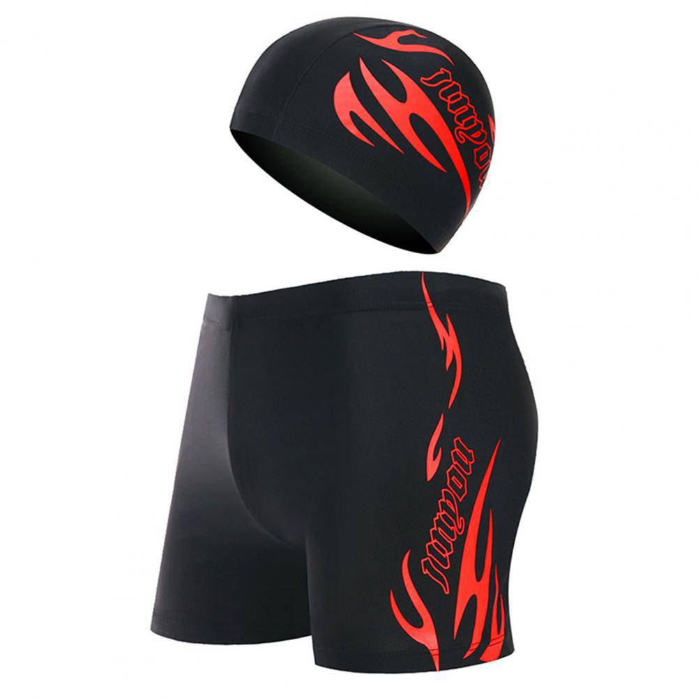 
                  
                    2 Pcs/Set Swimming Trunks Quick Dry Men Shorts Breathable Elastic Swimming Set Great Stitching Swimming Cap for Vacation
                  
                