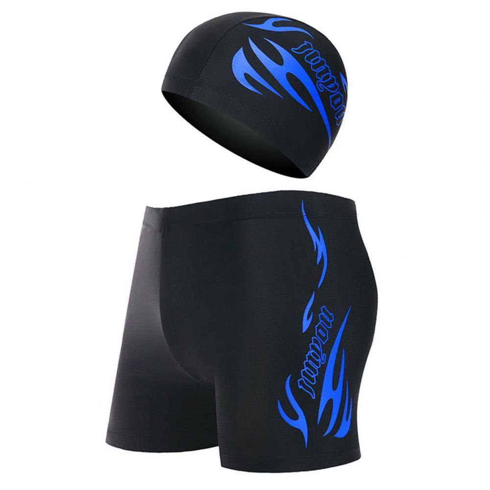 
                  
                    2 Pcs/Set Swimming Trunks Quick Dry Men Shorts Breathable Elastic Swimming Set Great Stitching Swimming Cap for Vacation
                  
                