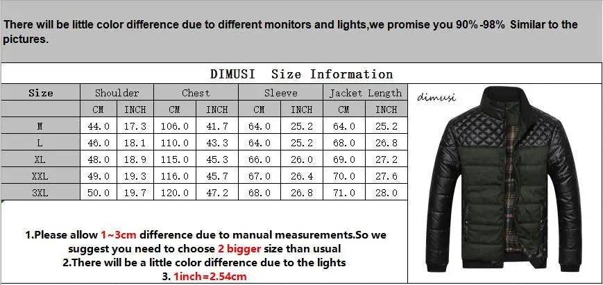 
                  
                    DIMUSI Winter Men Parkas Fashion Mens Cotton Thick Padded Jackets Male Casual PU Patchwork Design Outerwear Coats Clothing YA745
                  
                