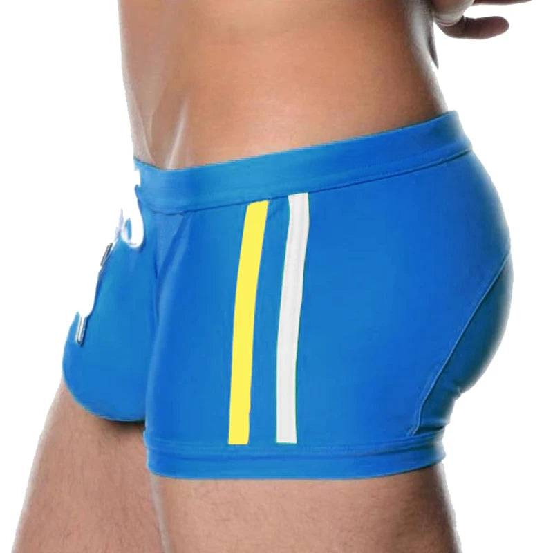 Sexy Swimwear Mens Nylon Quick Dry Surfing Board Shorts Male Sport Beach Swimming Trunks Pouch Bathing Swimsuits Maillot De Bain