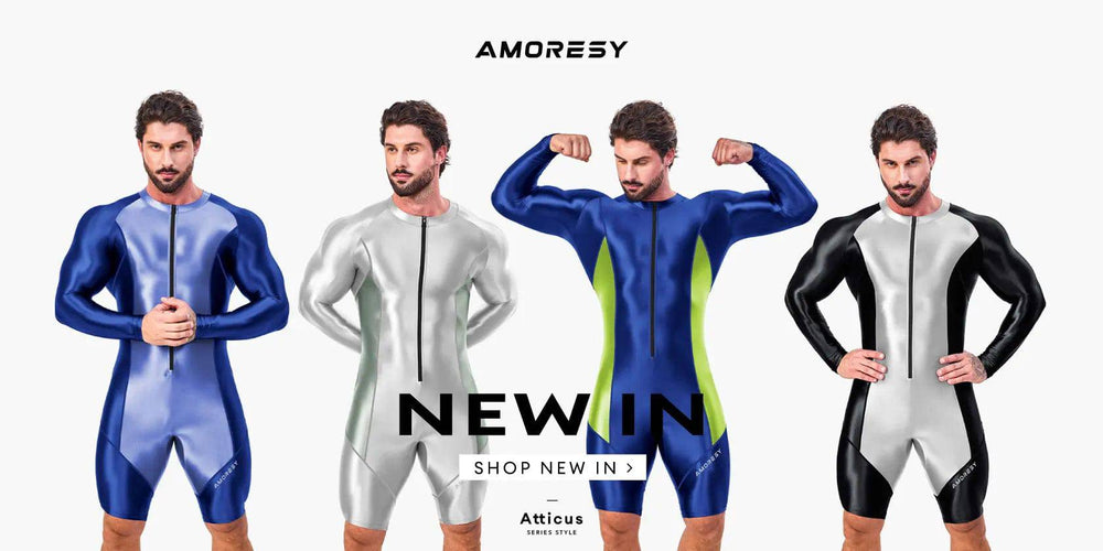 
                  
                    Japanese Swimsuit Man Sexy Satin Shiny Glossy Body Suit Cycling Smooth Tight Running Sports Fitness jumpsuits Swimming Pants
                  
                