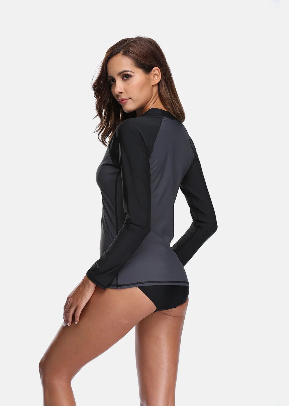 
                  
                    Anfilia Women Long Sleeve Rashguard Swimwear Rash Guard Surfing Top Colorblock Swimsuit Biking Shirt UPF50+ Beach Wear
                  
                