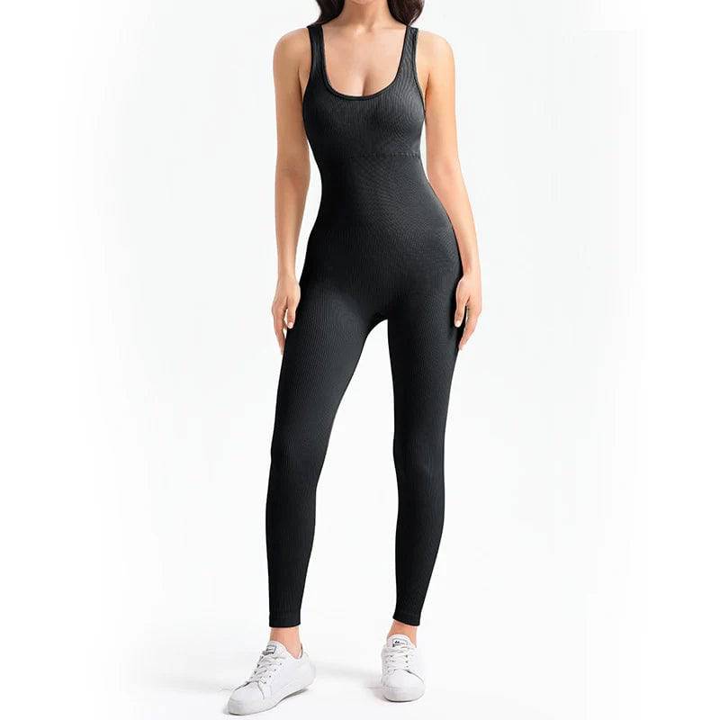 
                  
                    Yoga Jumpsuit Women's Yoga Set One-piece Sports Romper With Chest Pad Fitness Bodysuit Gym Seamless Ribbed Workout Sportswear
                  
                