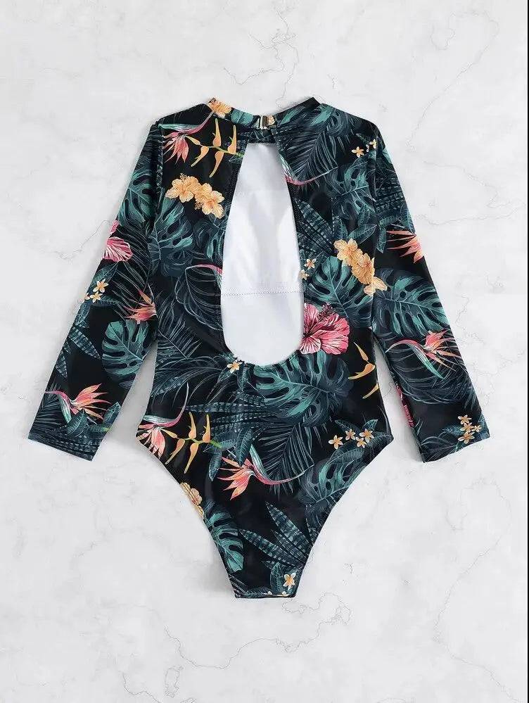 
                  
                    NADANBAO Women Long Sleeves One Piece Swimsuits Sexy Backless Swimwear Printing Body Suits Bathing Suit Summer Beach Wear
                  
                