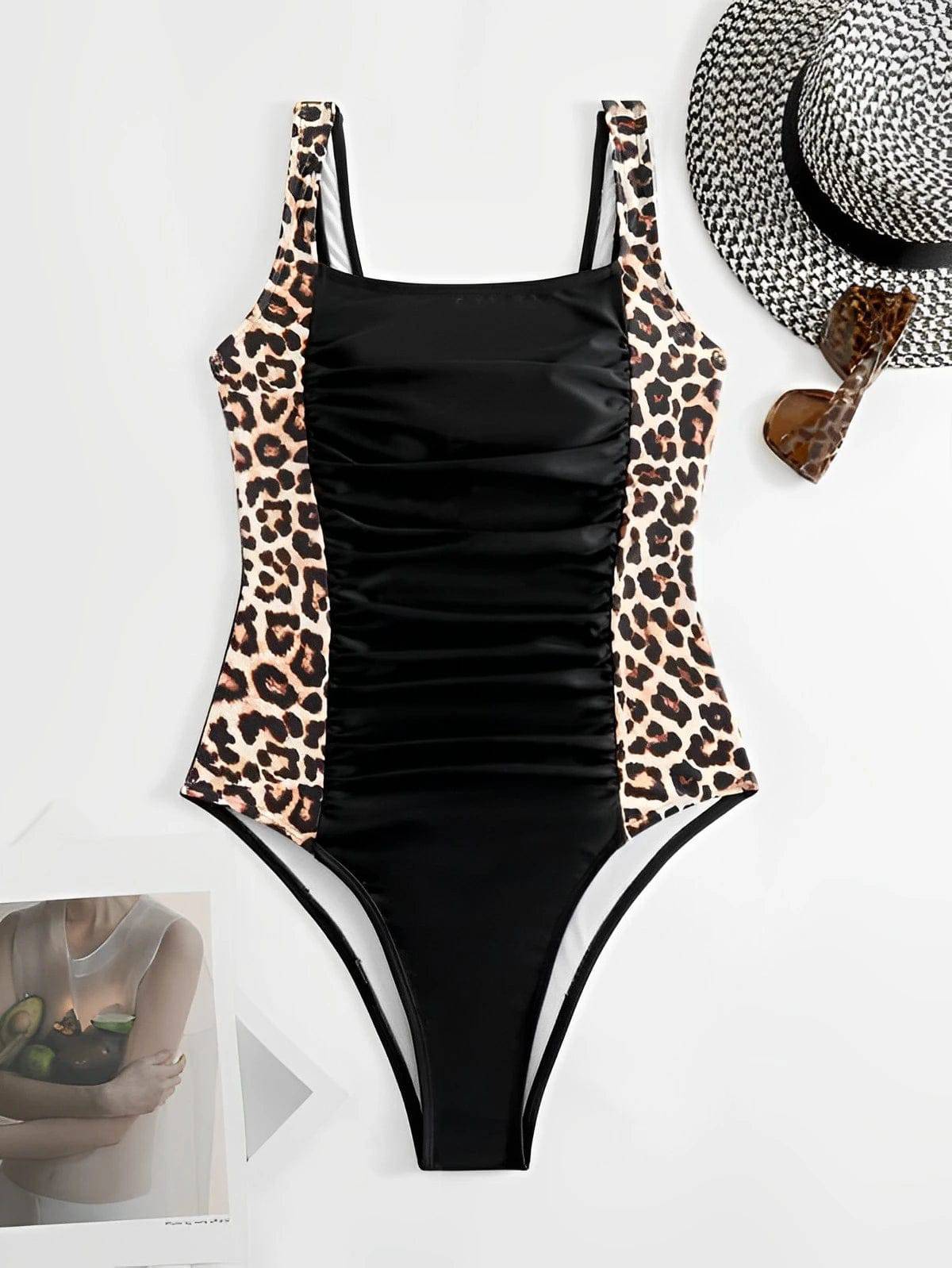 
                  
                    2024 Leopard Swimsuit One Piece Slim Vintage Swimwear Women Sexy Bathers Bathing Swimming Swim Suit Female Beachwear XXL
                  
                