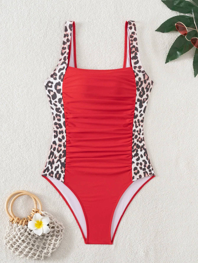 
                  
                    2024 Leopard Swimsuit One Piece Slim Vintage Swimwear Women Sexy Bathers Bathing Swimming Swim Suit Female Beachwear XXL
                  
                