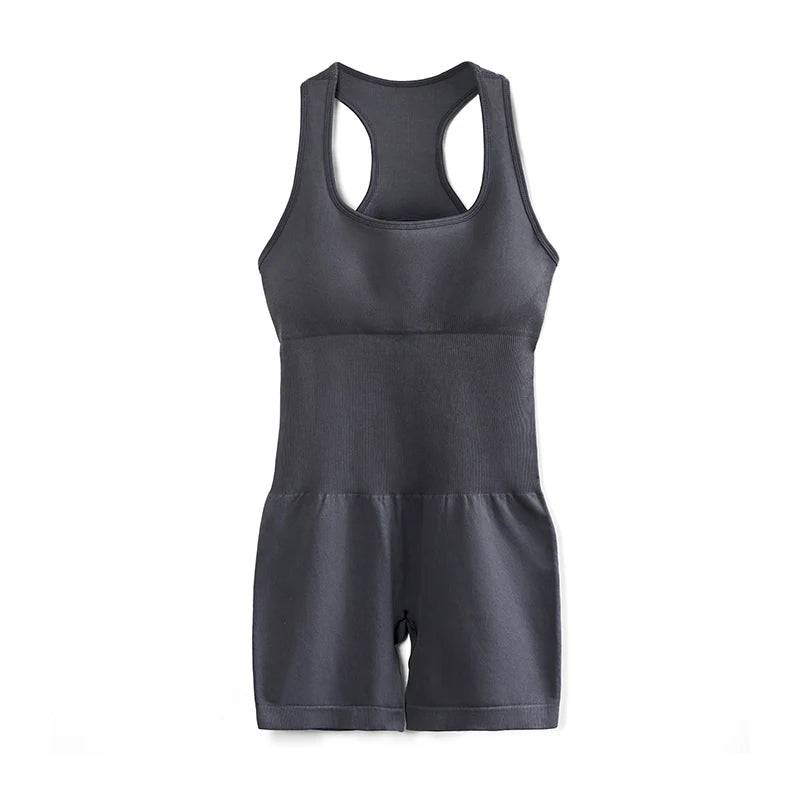 
                  
                    Fashion Sleeveless Yoga Jumpsuits For Women Summer Casual Backless Bodycon Sport Short Rompers Female Workout Ribbed Playsuit
                  
                