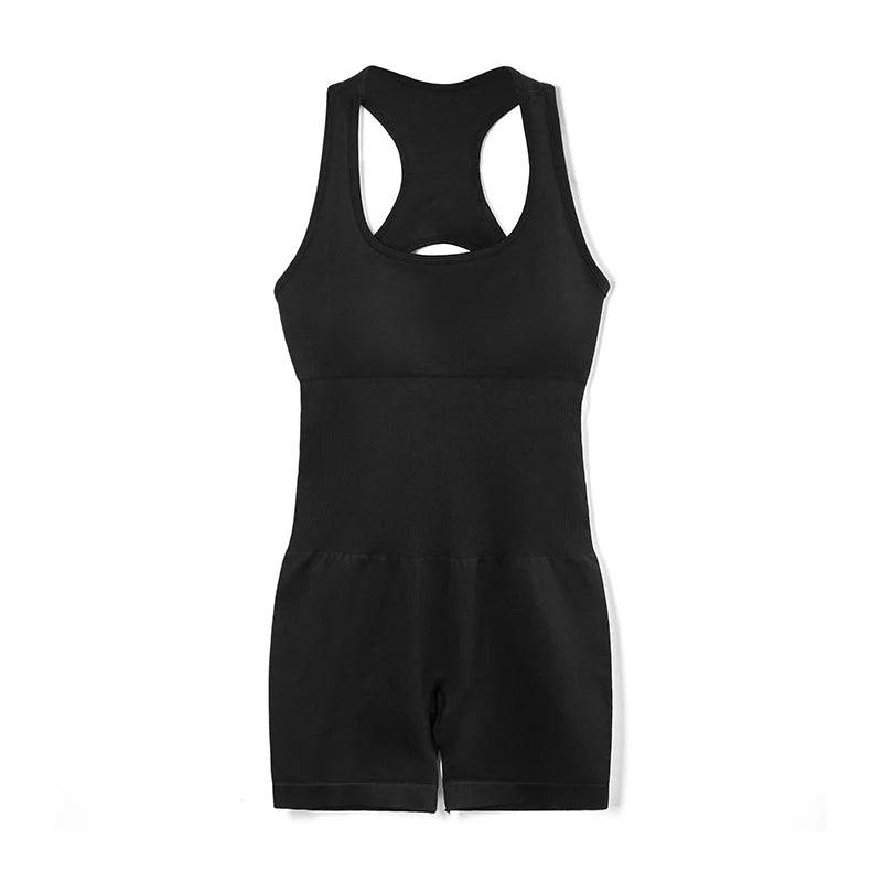 
                  
                    Fashion Sleeveless Yoga Jumpsuits For Women Summer Casual Backless Bodycon Sport Short Rompers Female Workout Ribbed Playsuit
                  
                