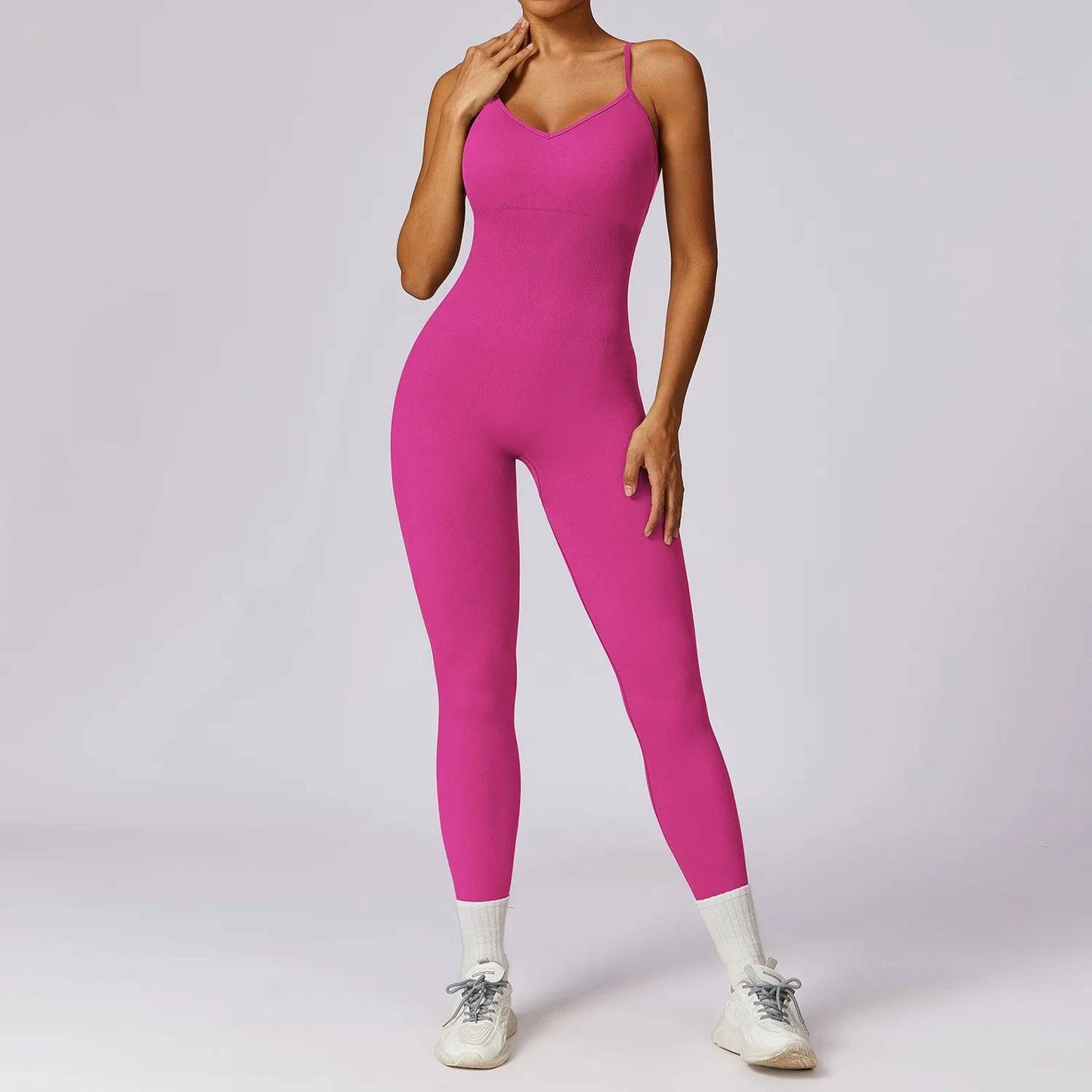 
                  
                    Women Sports Jumpsuit Gym Clothes One-piece Yoga Suit Backless Hollow-out Sleeveless Sportswear
                  
                