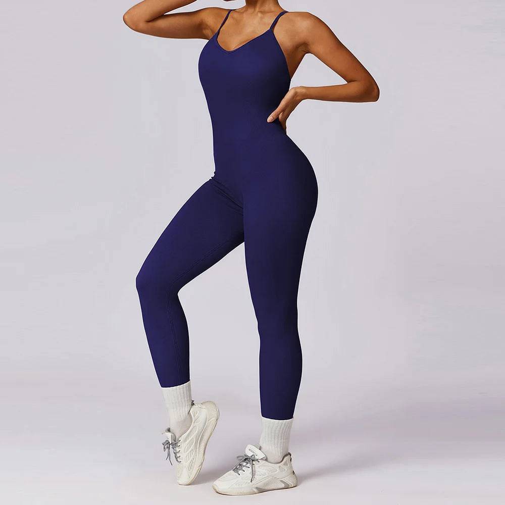 
                  
                    Women Sports Jumpsuit Gym Clothes One-piece Yoga Suit Backless Hollow-out Sleeveless Sportswear
                  
                