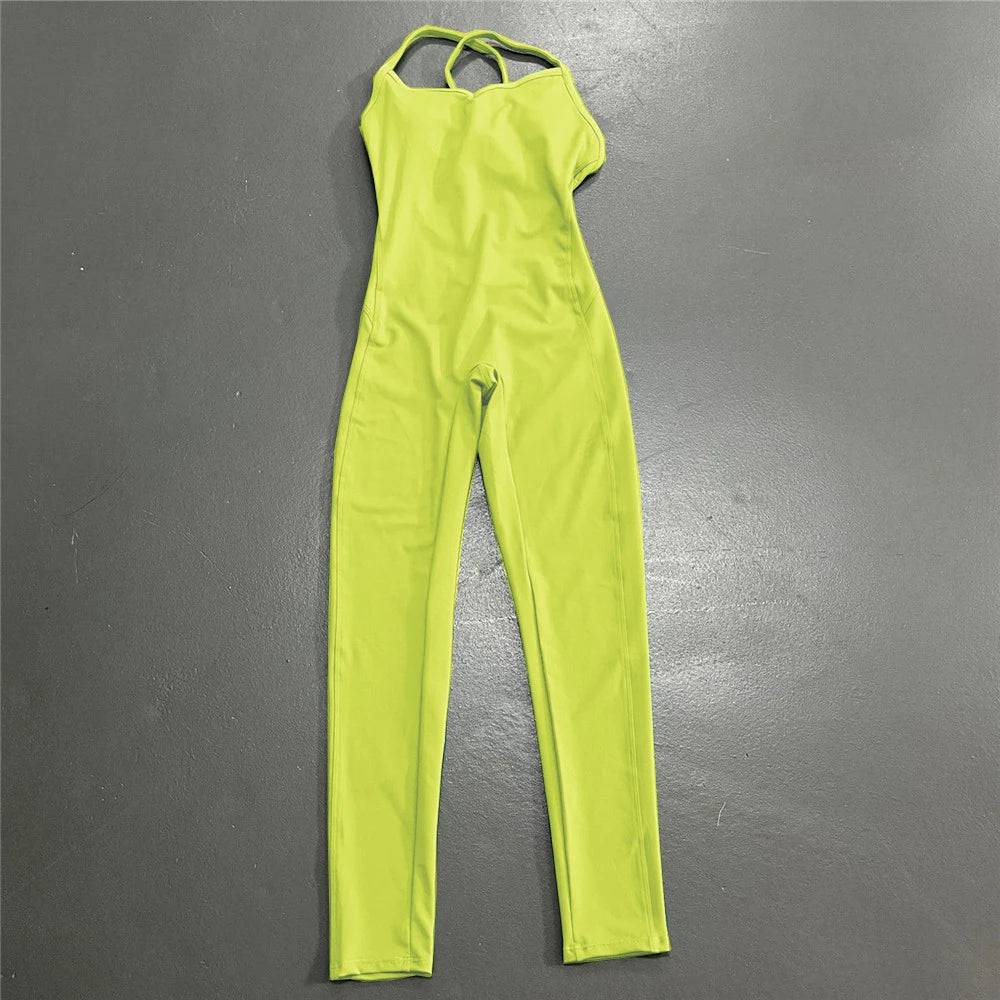 
                  
                    Backless Sports Woman 2023 Lycra Fitness Overalls One Piece Jumpsuit Shorts Sport Outfit Gym Workout Clothes for Women Sportwear
                  
                