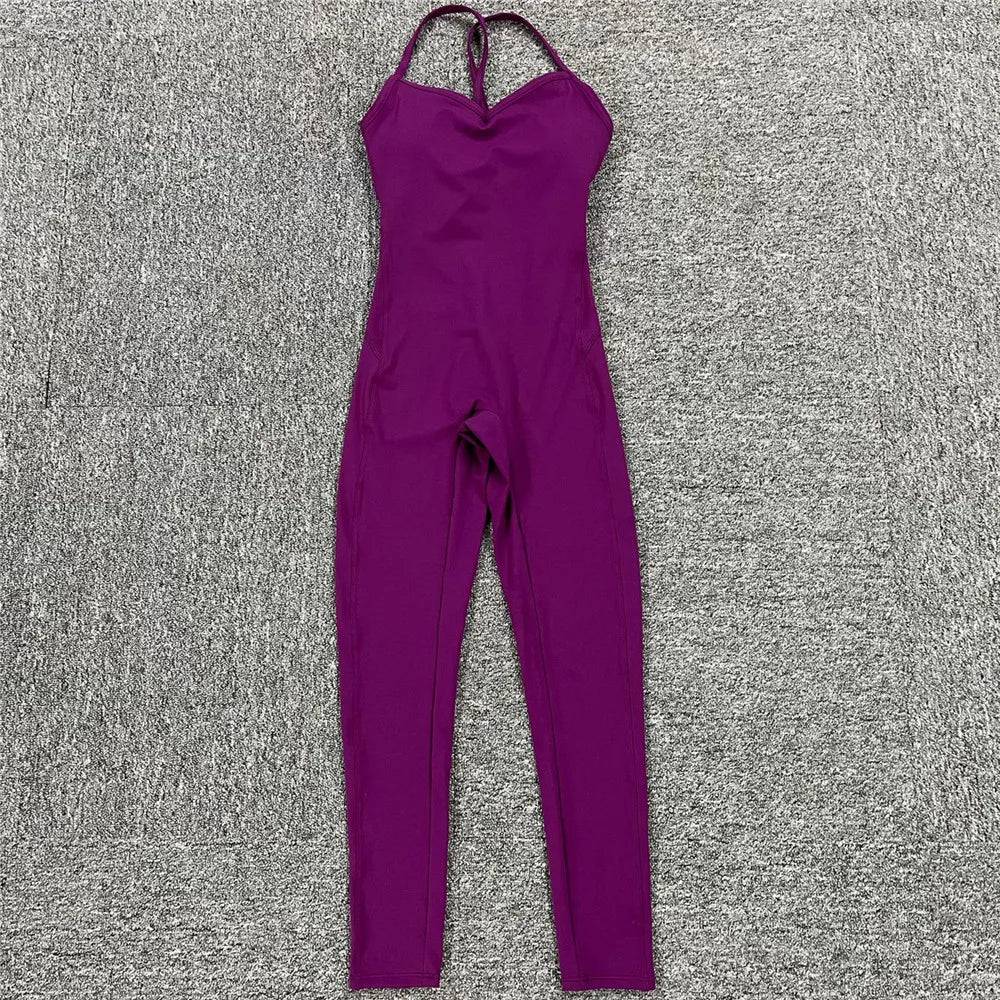 
                  
                    Backless Sports Woman 2023 Lycra Fitness Overalls One Piece Jumpsuit Shorts Sport Outfit Gym Workout Clothes for Women Sportwear
                  
                