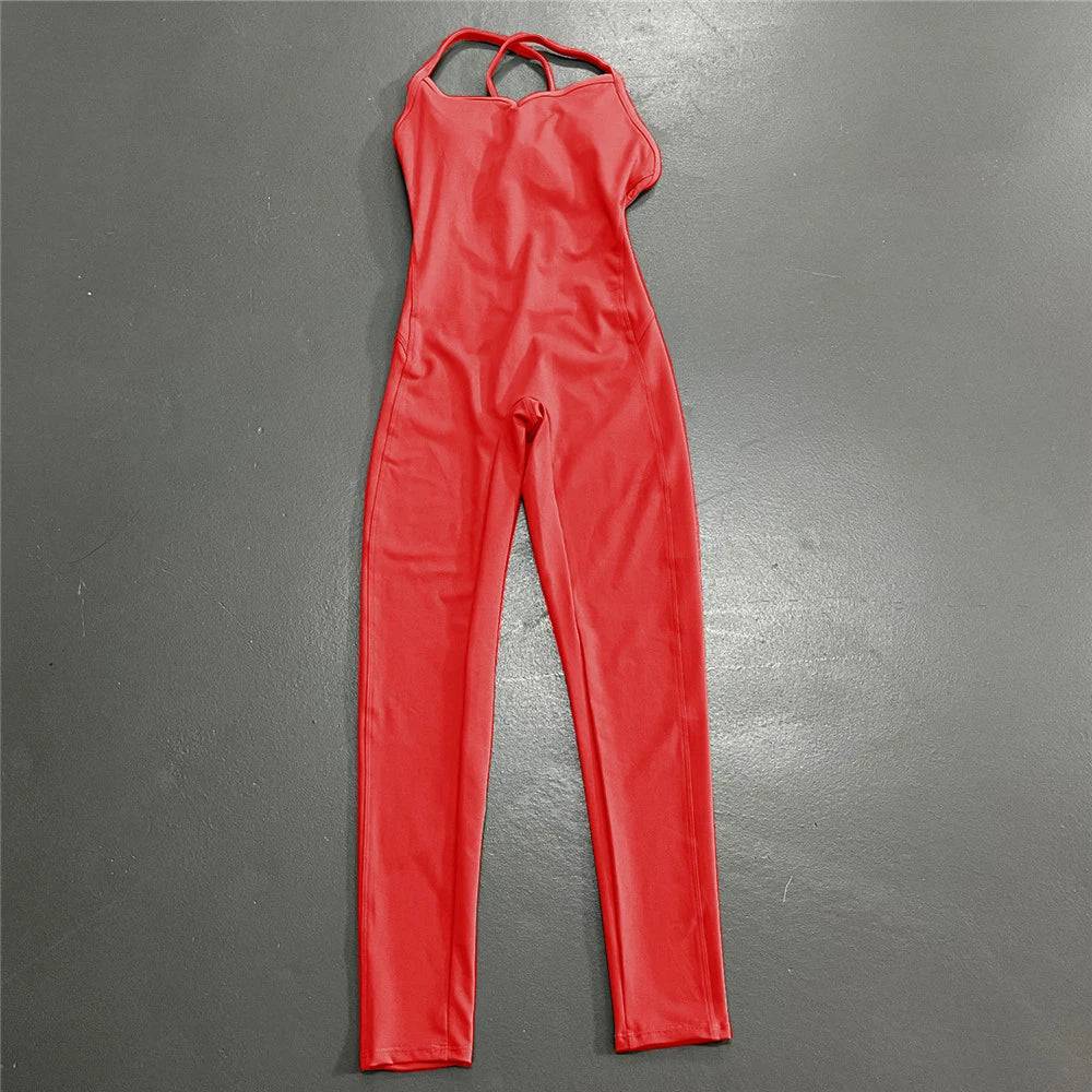 
                  
                    Backless Sports Woman 2023 Lycra Fitness Overalls One Piece Jumpsuit Shorts Sport Outfit Gym Workout Clothes for Women Sportwear
                  
                