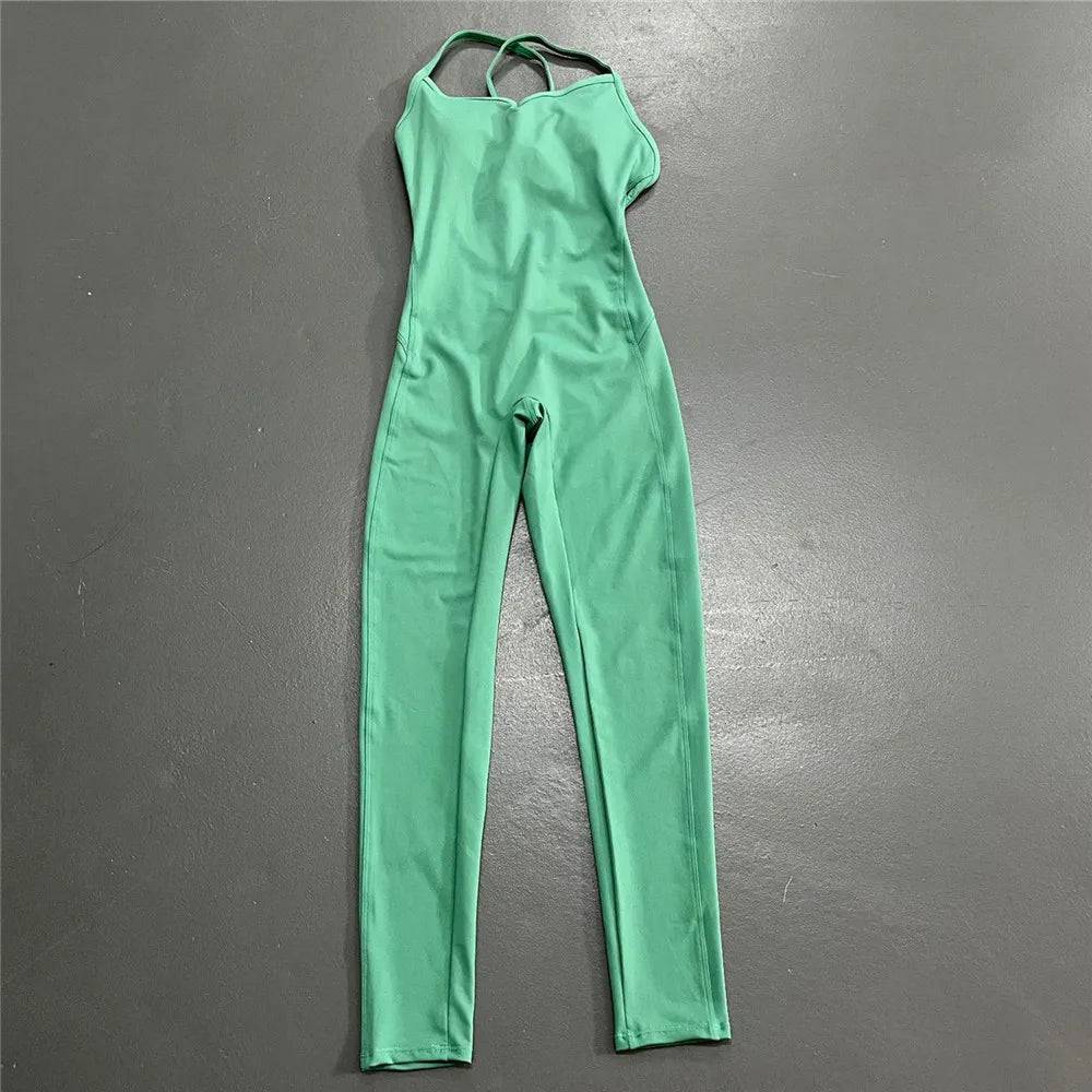 
                  
                    Backless Sports Woman 2023 Lycra Fitness Overalls One Piece Jumpsuit Shorts Sport Outfit Gym Workout Clothes for Women Sportwear
                  
                