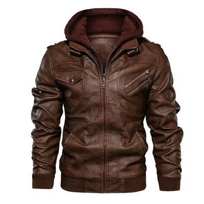 
                  
                    DIMUSI Winter Men's PU Leather Jacket Casual Man Motorcycle Leather Hooded Coats Male Slim Fit Business Leather Jackets Clothing
                  
                