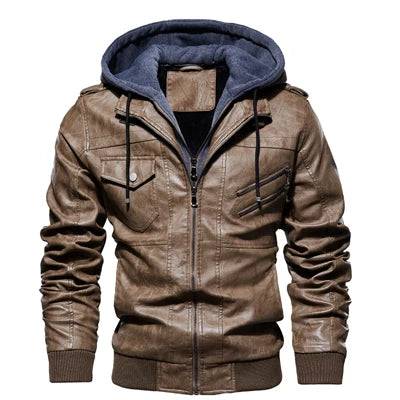 
                  
                    DIMUSI Winter Men's PU Leather Jacket Casual Man Motorcycle Leather Hooded Coats Male Slim Fit Business Leather Jackets Clothing
                  
                