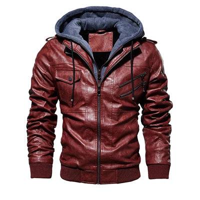 
                  
                    DIMUSI Winter Men's PU Leather Jacket Casual Man Motorcycle Leather Hooded Coats Male Slim Fit Business Leather Jackets Clothing
                  
                