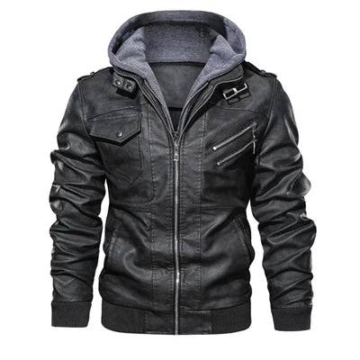 
                  
                    DIMUSI Winter Men's PU Leather Jacket Casual Man Motorcycle Leather Hooded Coats Male Slim Fit Business Leather Jackets Clothing
                  
                