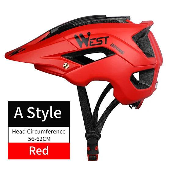 
                  
                    WEST BIKING MTB Bike Helmet Safety Cycling Road Bicycle Equipment Ultralight Sunshade Hat Integrally Molded Cycle Helmets Men
                  
                