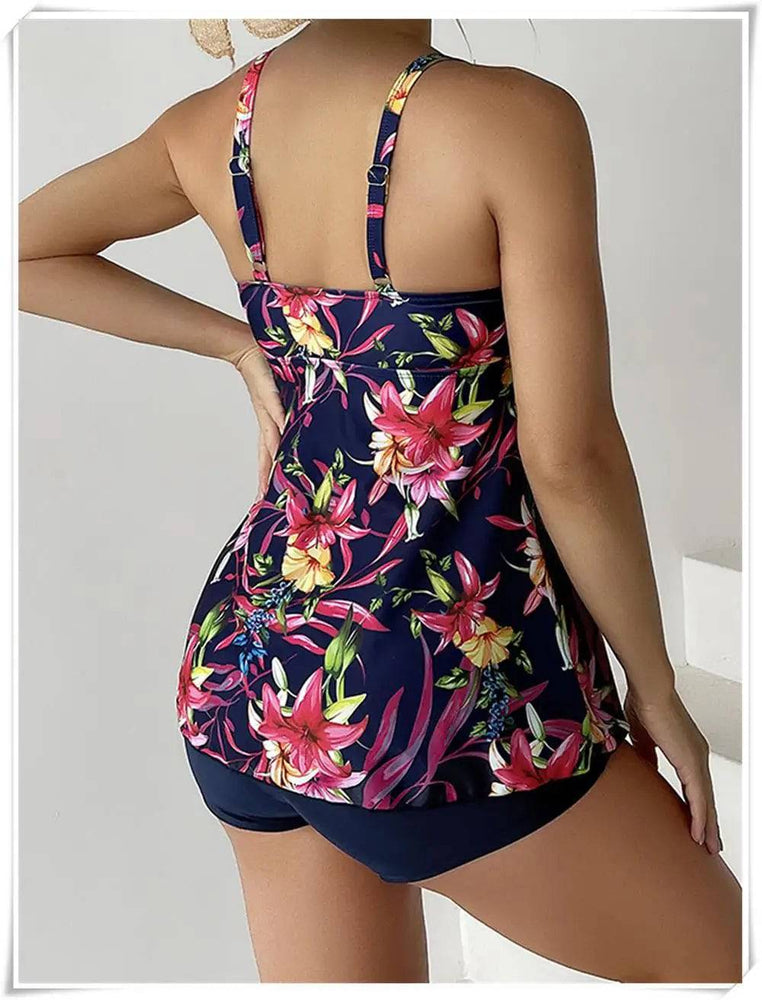 
                  
                    Drawstring Tankini Set Two Piece Swimsuit Short Women Floral Printed Swimwear Female Bathing Suit Beachwear Swimming Summer
                  
                