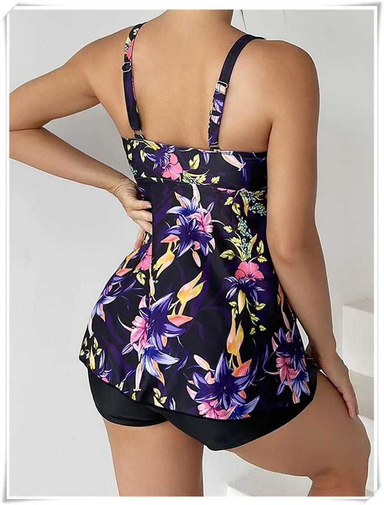 
                  
                    Drawstring Tankini Set Two Piece Swimsuit Short Women Floral Printed Swimwear Female Bathing Suit Beachwear Swimming Summer
                  
                