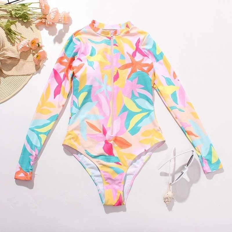 
                  
                    New One-Piece Swimsuit Closed Long Sleeve Swimwear For Sports Surfing Bodysuit Women Swimming Bathing Suit Beachwear Pool Bather
                  
                