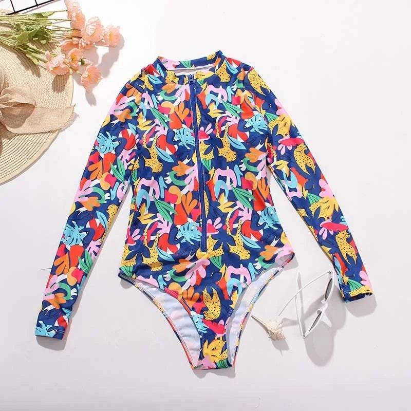 
                  
                    New One-Piece Swimsuit Closed Long Sleeve Swimwear For Sports Surfing Bodysuit Women Swimming Bathing Suit Beachwear Pool Bather
                  
                