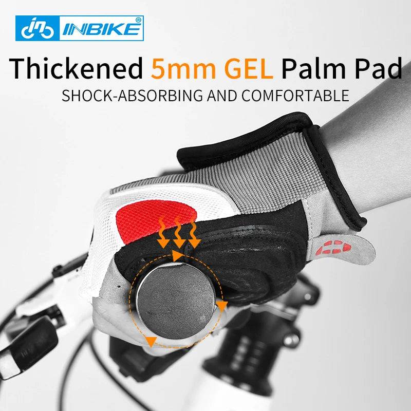 
                  
                    INBIKE Shockproof GEL Pad Cycling Gloves Half Finger Sport Gloves Men Women Summer Bicycle Gym Fitness Gloves MTB Gloves IF239
                  
                