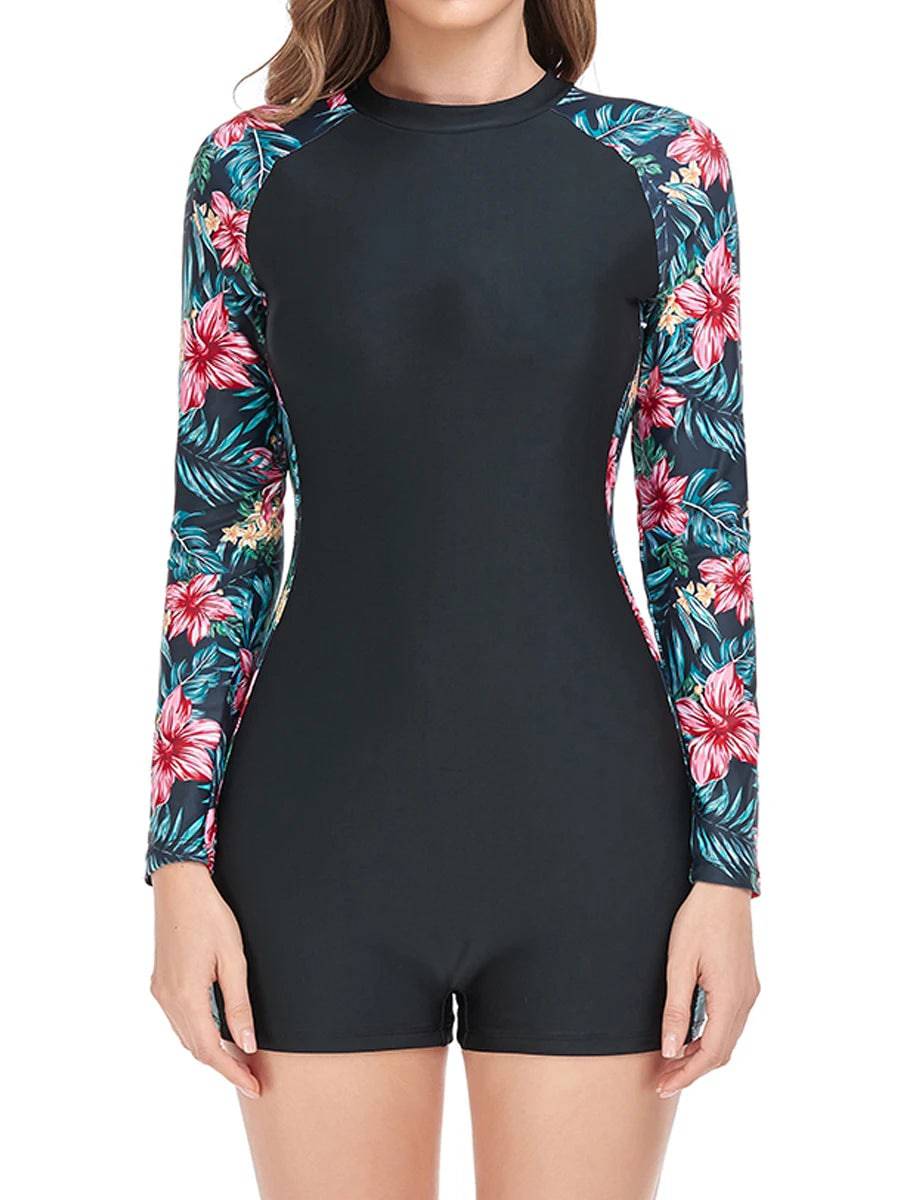 
                  
                    Long Sleeve Printed Swimsuit 2023 Women One Piece Surfing Swimwear Female Zipper Rashguard Diving Clothes Bathing Swimming Suit
                  
                