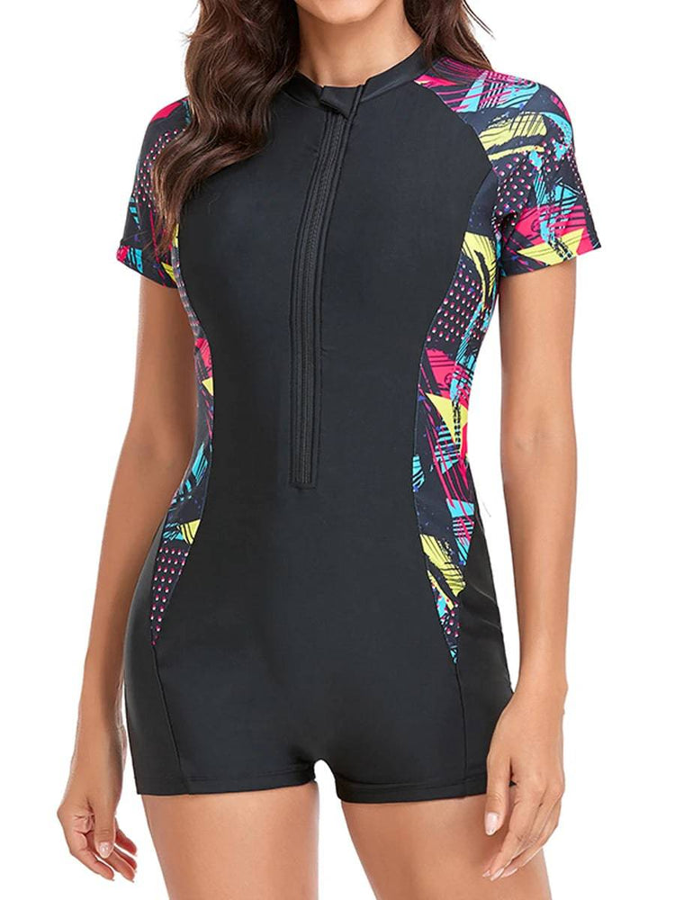 
                  
                    Long Sleeve Printed Swimsuit 2023 Women One Piece Surfing Swimwear Female Zipper Rashguard Diving Clothes Bathing Swimming Suit
                  
                