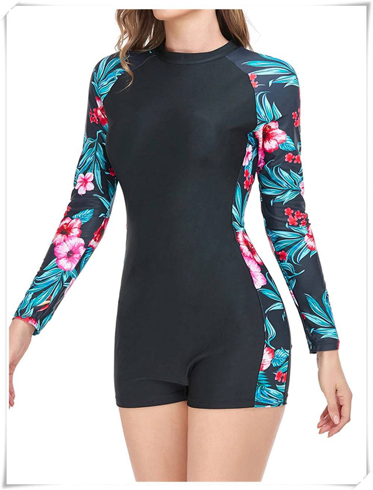 
                  
                    Long Sleeve Printed Swimsuit 2023 Women One Piece Surfing Swimwear Female Zipper Rashguard Diving Clothes Bathing Swimming Suit
                  
                