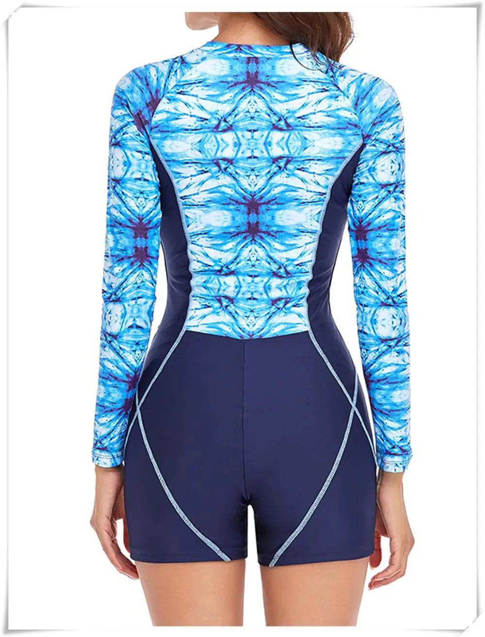 
                  
                    Long Sleeve Printed Swimsuit 2023 Women One Piece Surfing Swimwear Female Zipper Rashguard Diving Clothes Bathing Swimming Suit
                  
                