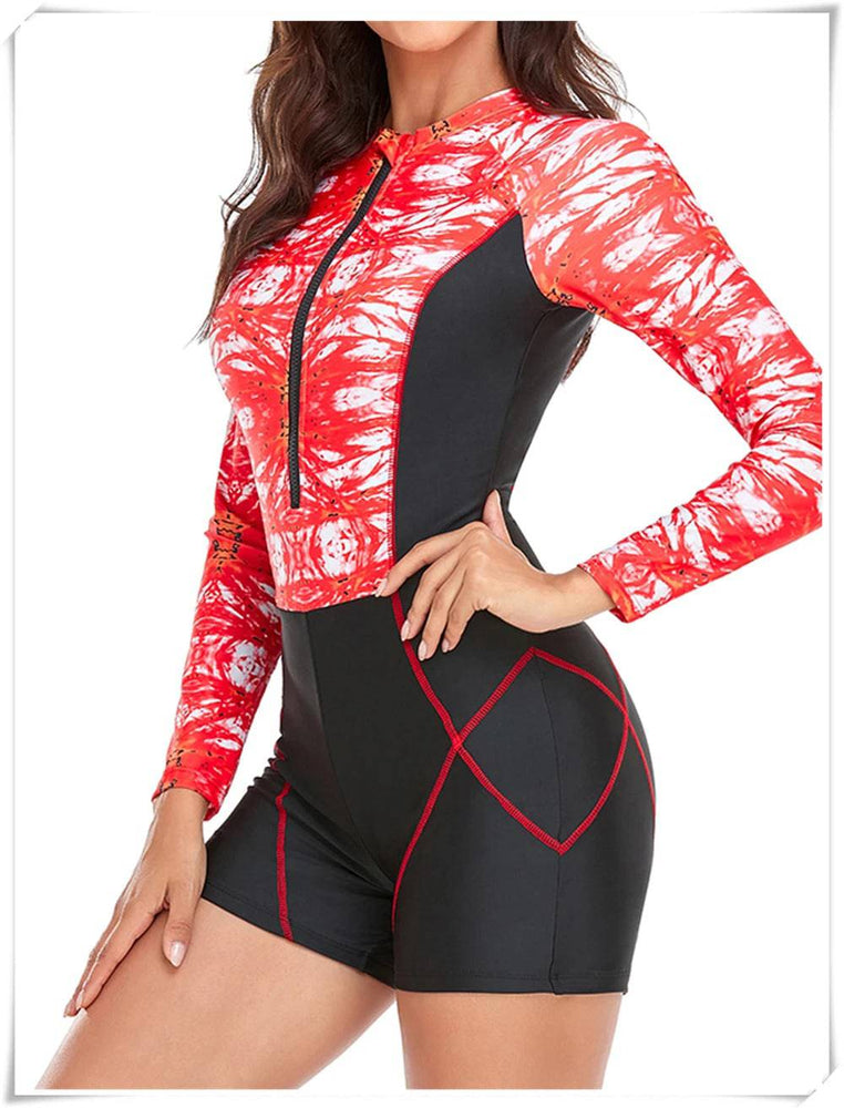 
                  
                    Long Sleeve Printed Swimsuit 2023 Women One Piece Surfing Swimwear Female Zipper Rashguard Diving Clothes Bathing Swimming Suit
                  
                