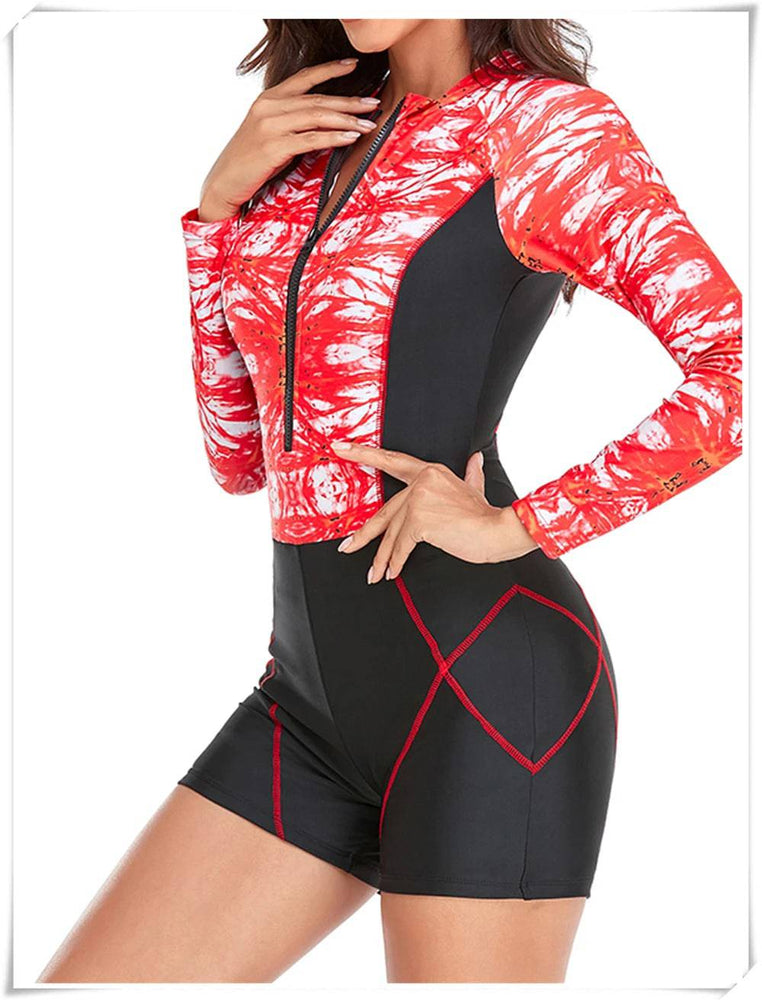 
                  
                    Long Sleeve Printed Swimsuit 2023 Women One Piece Surfing Swimwear Female Zipper Rashguard Diving Clothes Bathing Swimming Suit
                  
                