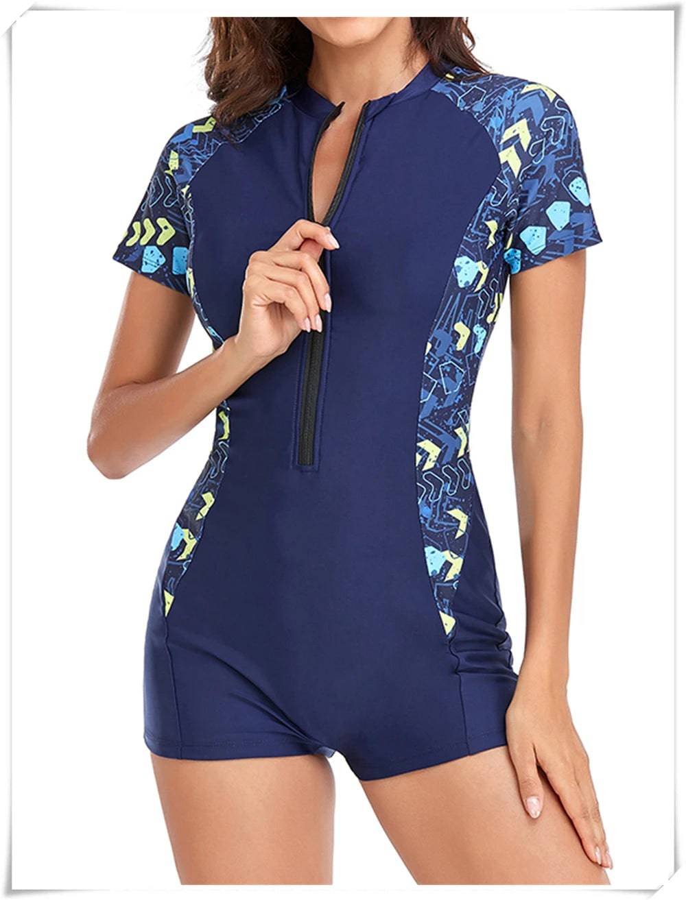 
                  
                    Long Sleeve Printed Swimsuit 2023 Women One Piece Surfing Swimwear Female Zipper Rashguard Diving Clothes Bathing Swimming Suit
                  
                