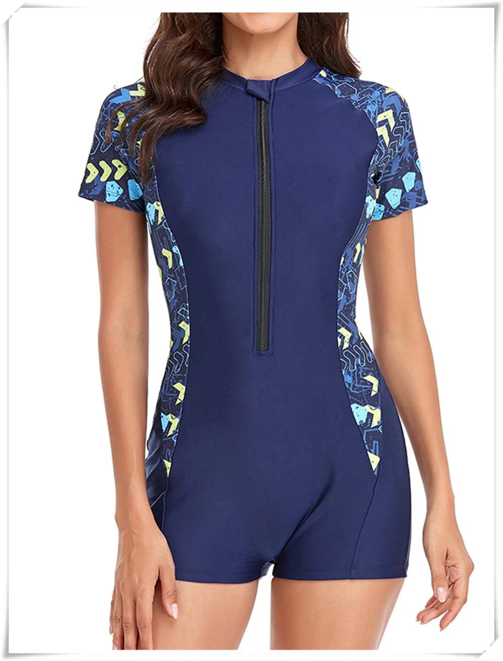 
                  
                    Long Sleeve Printed Swimsuit 2023 Women One Piece Surfing Swimwear Female Zipper Rashguard Diving Clothes Bathing Swimming Suit
                  
                