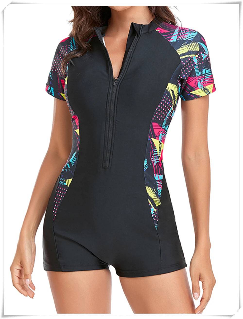 
                  
                    Long Sleeve Printed Swimsuit 2023 Women One Piece Surfing Swimwear Female Zipper Rashguard Diving Clothes Bathing Swimming Suit
                  
                