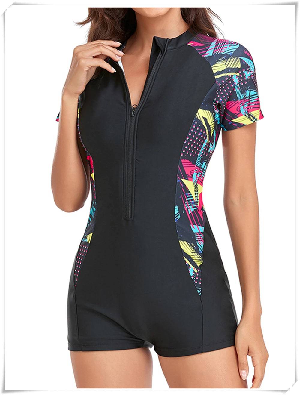 
                  
                    Long Sleeve Printed Swimsuit 2023 Women One Piece Surfing Swimwear Female Zipper Rashguard Diving Clothes Bathing Swimming Suit
                  
                