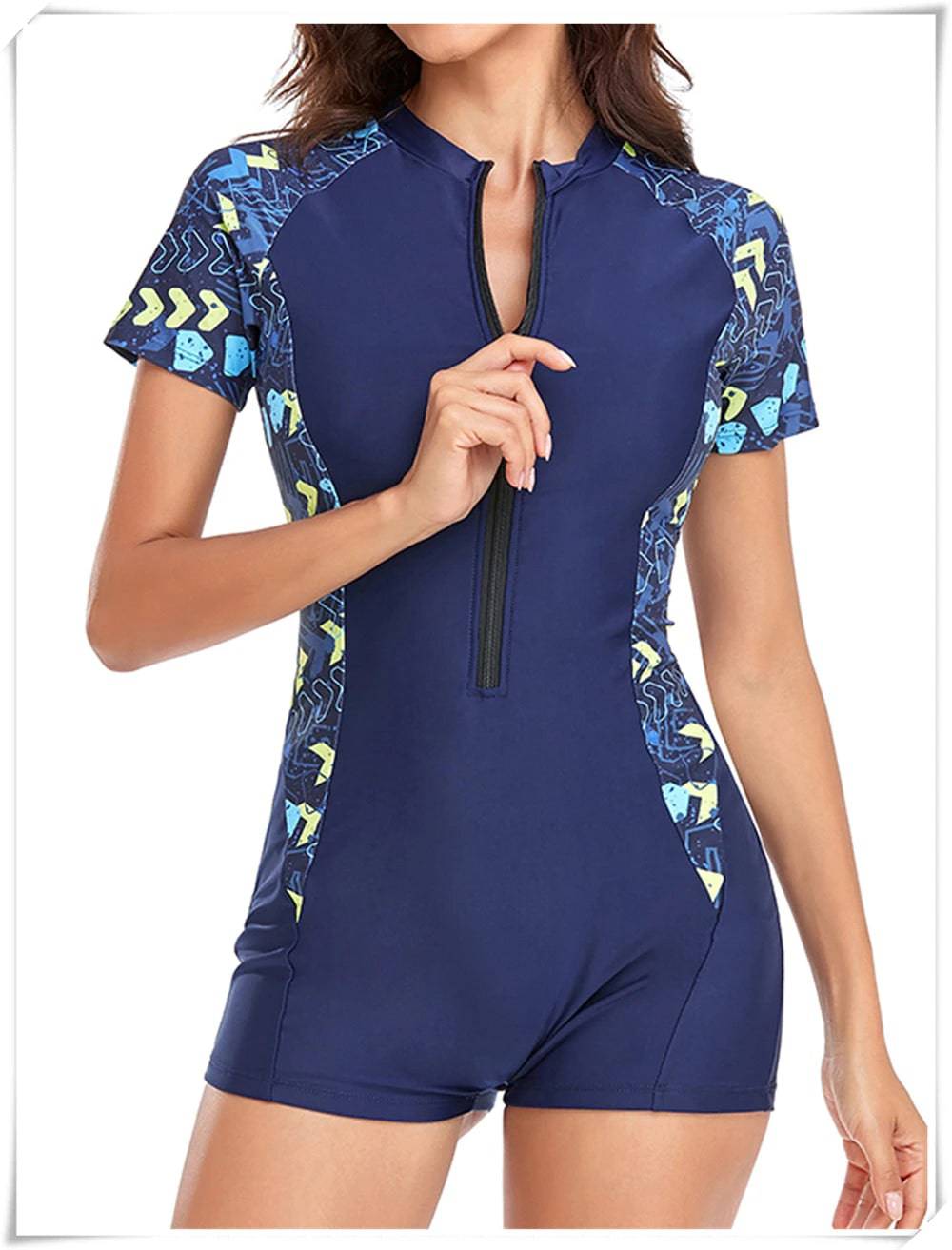 
                  
                    Long Sleeve Printed Swimsuit 2023 Women One Piece Surfing Swimwear Female Zipper Rashguard Diving Clothes Bathing Swimming Suit
                  
                