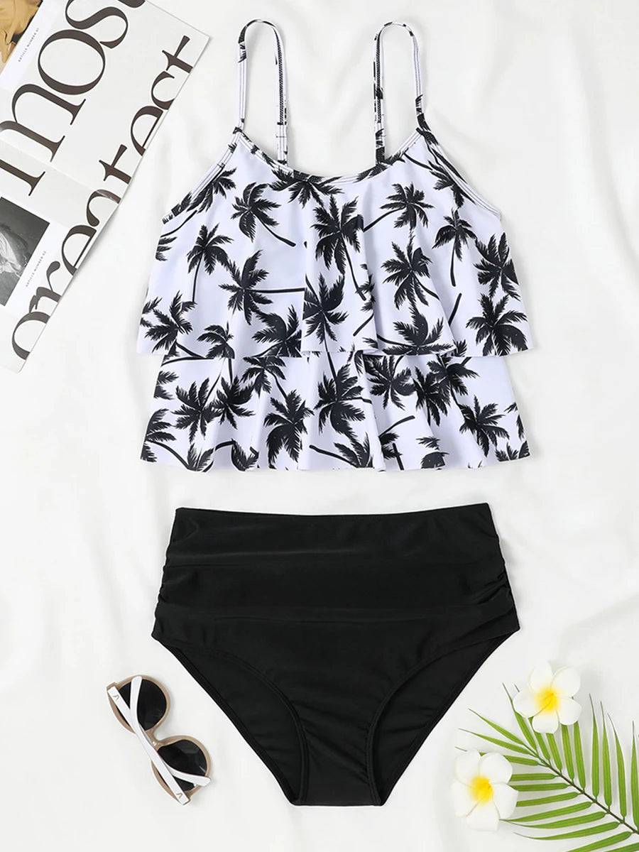 
                  
                    2023 Printed Tankini Two Piece Swimsuit Women Strape Ruffle Swimwear Female Triangle Bathing Suit Beachwear Swimming Summer
                  
                