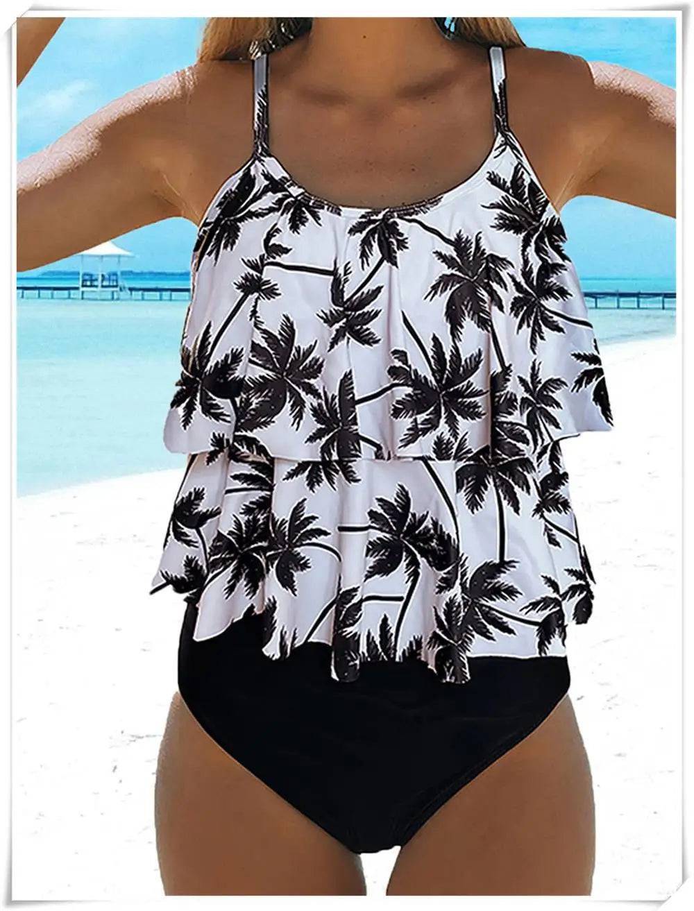 
                  
                    2023 Printed Tankini Two Piece Swimsuit Women Strape Ruffle Swimwear Female Triangle Bathing Suit Beachwear Swimming Summer
                  
                