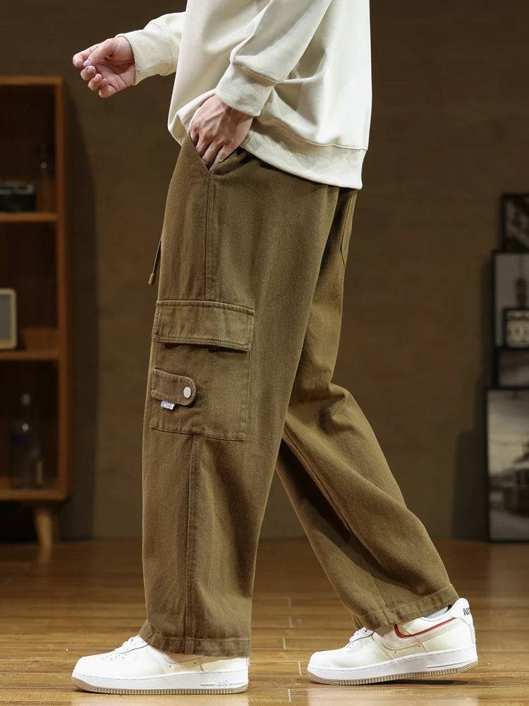 
                  
                    2023 Autumn New Cargo Pants Men Multi-Pockets Cotton Casual Wide Pants Male Workwear Loose Straight Trousers Big Size 7XL 8XL
                  
                