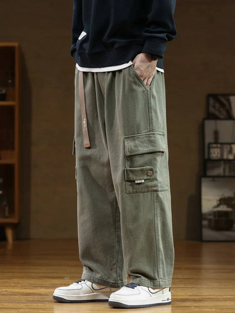 
                  
                    2023 Autumn New Cargo Pants Men Multi-Pockets Cotton Casual Wide Pants Male Workwear Loose Straight Trousers Big Size 7XL 8XL
                  
                