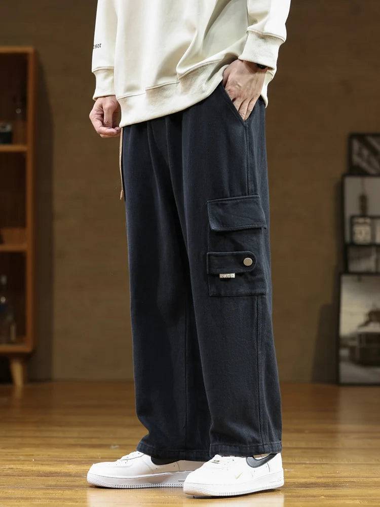 
                  
                    2023 Autumn New Cargo Pants Men Multi-Pockets Cotton Casual Wide Pants Male Workwear Loose Straight Trousers Big Size 7XL 8XL
                  
                