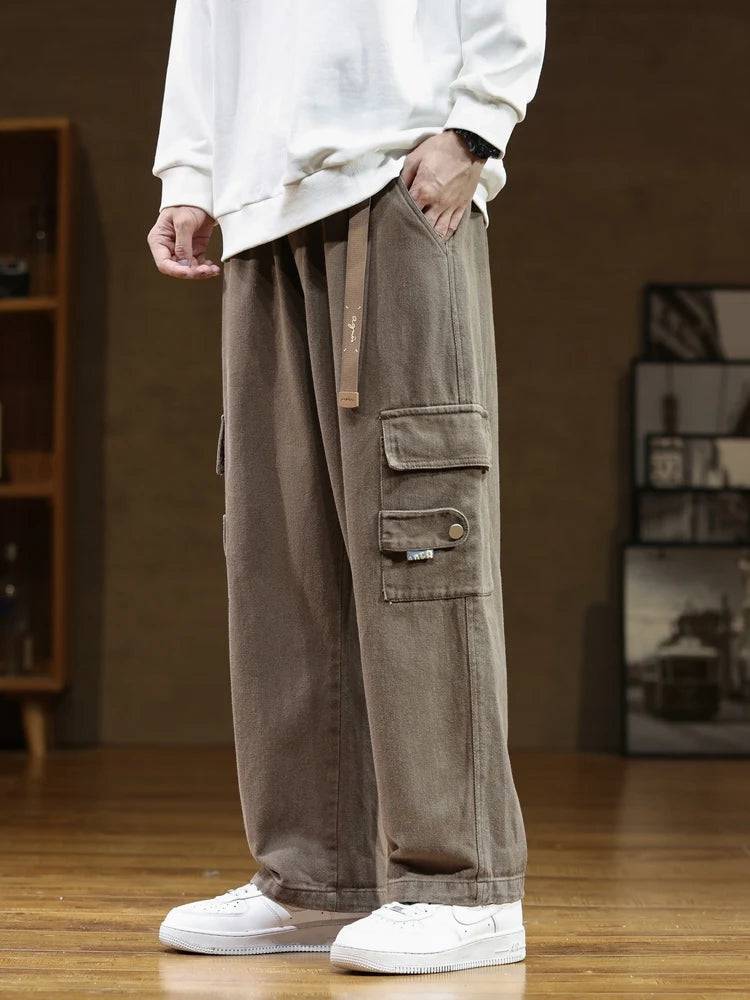 
                  
                    2023 Autumn New Cargo Pants Men Multi-Pockets Cotton Casual Wide Pants Male Workwear Loose Straight Trousers Big Size 7XL 8XL
                  
                