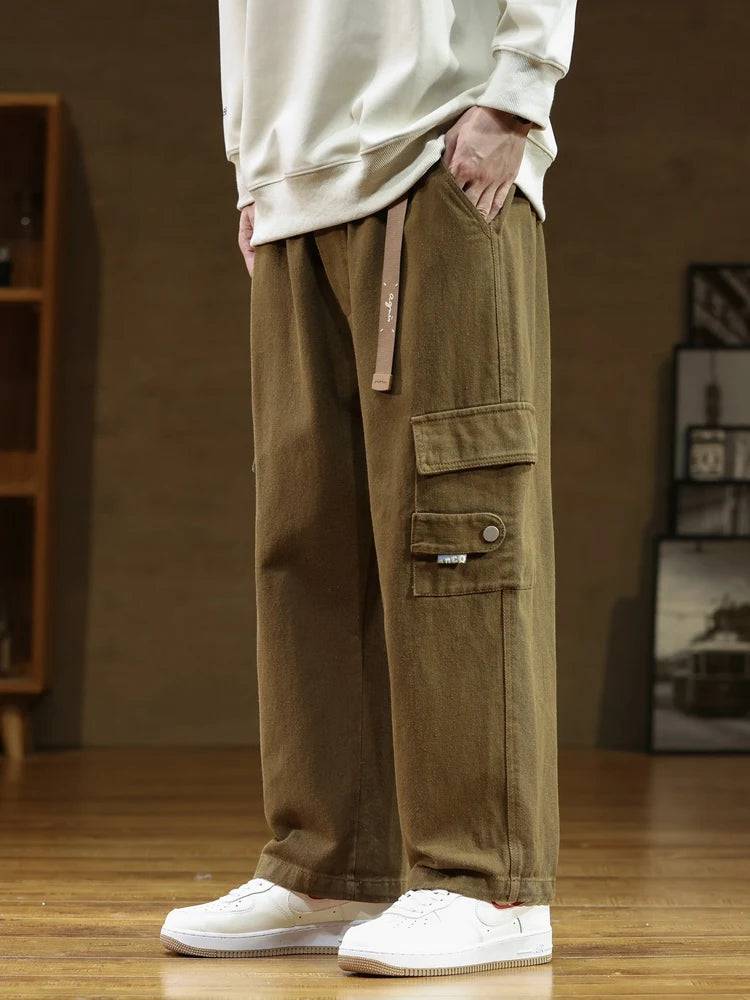 
                  
                    2023 Autumn New Cargo Pants Men Multi-Pockets Cotton Casual Wide Pants Male Workwear Loose Straight Trousers Big Size 7XL 8XL
                  
                