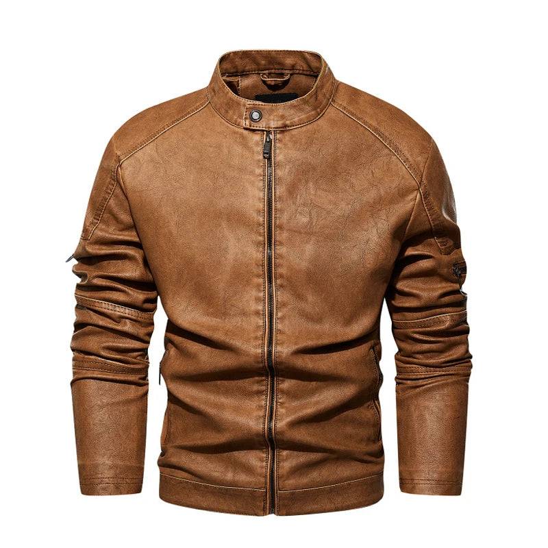 
                  
                    Autumn Winter Men's PU leather Jacket Fashion Man Retro Motorcycle Leather Coats Male Streetwear Biker Leather Jacket Clothing
                  
                