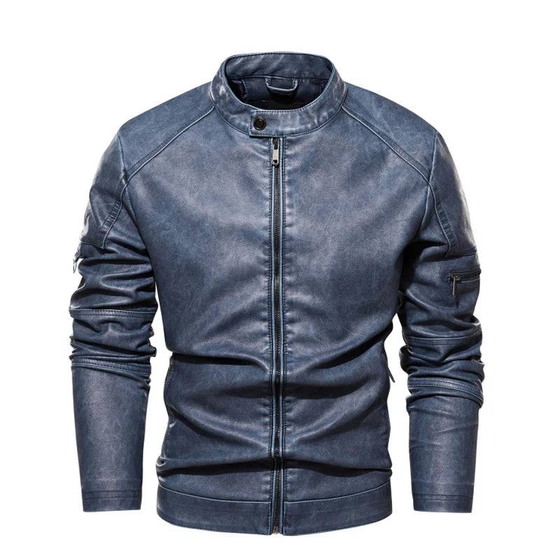 
                  
                    Autumn Winter Men's PU leather Jacket Fashion Man Retro Motorcycle Leather Coats Male Streetwear Biker Leather Jacket Clothing
                  
                