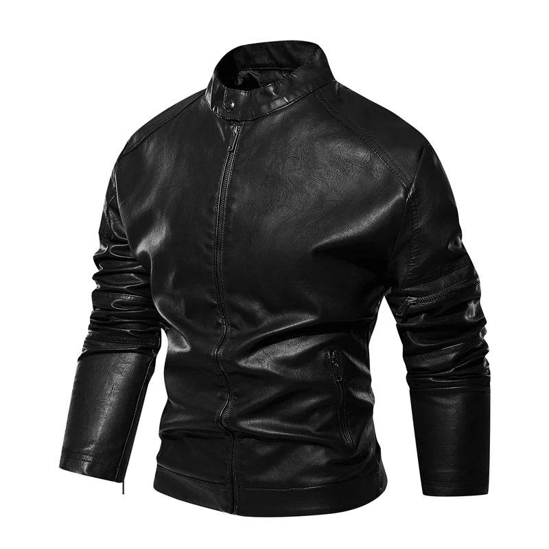 
                  
                    Autumn Winter Men's PU leather Jacket Fashion Man Retro Motorcycle Leather Coats Male Streetwear Biker Leather Jacket Clothing
                  
                